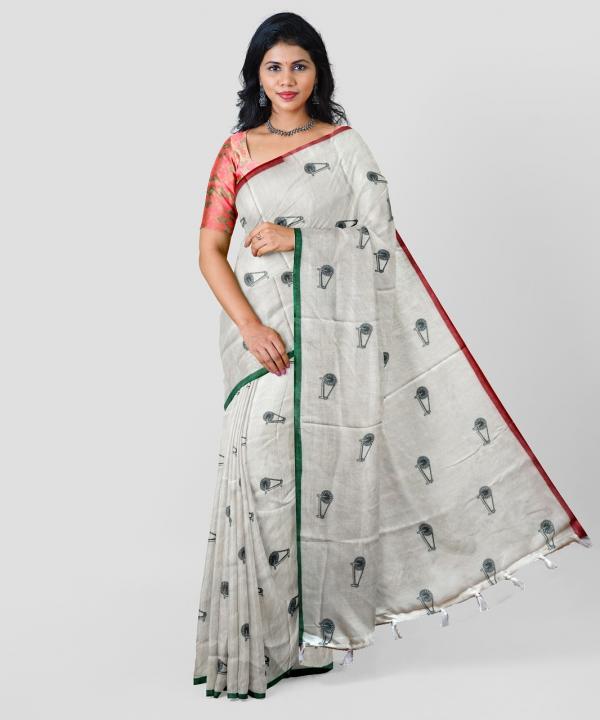 Sc Tiranga Linen Woven Linen Designer Saree Collection